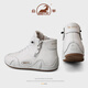 Ram Women's Shoes Summer 2025 Nuevas botas de Martin para cuero juvenil Soft Soft Slole Small White Shoes White Shoes High Top Zapatos casuales para mujeres White 38