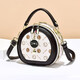 Blackkiss Bag Женская сумка для кросс кубика Сумка маленькая круглая сумка для торта маленькая сумка сумочка сумка для плеча женская повседневная сумка высокого класса подарка на день рождения подарки бежевой цепной сумки (высокая версия)