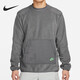 耐克（NIKE） 卫衣外套男士2024春秋季运动服保暖摇粒绒圆领套头衫 DD4855-068灰色 XL