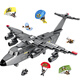 兼容Lego战场空投飞机大型运输机火力对决武装直升机拼装玩具 ZM757开场飞机