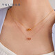 Xie Ruilin (TSL) LOVE CIRCLE series 18K gold necklace double ring color gold necklace BC152 K yellow