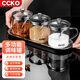 CCKO seasoning jar seasoning box combination home kitchen seasoning box multi-functional seasoning bottle salt shaker sealed moisture-proof seasoning jar blind seasoning jar (without handle) * 1