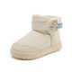 G. Duckkids kleine gelbe Enten Winter Kinder Schneestiefel plus Samt Mädchen Kurzer Stiefel wasserdichte und modische kleine mittelgroße Röhrchen -Baumwollschuhe Baby T03 Beige Größe 27 Größe/innere Länge 16,5 cm