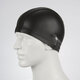 Speedo swimming cap, classic silicone coated three-layer fabric, soft and comfortable swimming cap, black