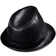 Woodpecker middle-aged and elderly men's genuine leather jazz gentleman hat spring and autumn warm sheepskin hat casual trendy winter elderly cowhide hat black sheepskin XL (57-58cm)