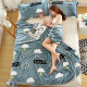 Arctic velvet (Bejirog) thickened flannel blanket single student nap air-conditioned blanket Cloud Love - Gray 150*200cm