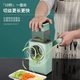 Jidaocook German storm vegetable cutting artifact drum multi-functional household potato shredding cutter slice pickled shredded grinding powder vegetable cutter vegetable cutter + six blades luxury set