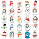 50 Christmas Little Snowman Stickers Migne Cartoon 2d Diy Matériau fait à la main Décoration imperméable ne répète pas Girl Heart Thermos Cup Guitar crayon Guka Hand Account Stickers [50 Images Ne répète pas] Snowman-686 5-8cm