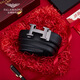 Falamaone Luxus Neue Marke Echtes Leder-Herren-International Top Ten Ledergürtel Valentinstag Geschenkbox High-End-Hosengürtel, um Geburtstagsgeschenke PD826 Waffe zu senden [leichte Luxus-vielseitige Business Casual] 120 cm [High-End-Geschenkboxverpackung]