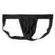 Men's ice silk double thong sexy transparent thong underwear exposed hips and empty briefs fat bear plus fat plus size White XL recommended 85-100 Jin [Jin equals 0.5 kg]