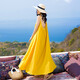 Qian Yilin trendy brand Hainan Sanya photo beach skirt sexy women's summer super fairy backless long skirt seaside vacation one size yellow small style