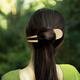 Biyun ox horn hairpin, high-end hair accessories, simple hairpin headgear for girls, ancient style U-shaped hairpin, ox horn hairpin