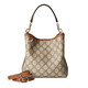 古驰（GUCCI）女士迷你棕色特制帆布磁扣闭合手提包 815118FAD6L9758【CC直邮】 19x18x11cm