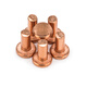 Jinggong copper rivets, copper flat head solid rivets, copper rivets, flat head percussion rivets GB109 M2-M8 3*5 (50 pcs)