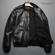 2022 Men's Japanese MA-1 Retro Ame Kaba First Layer Sheepskin Spring and Autumn Leather Jacket XL 165Jin Jin is equal to less than 0.5kg