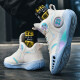 Phantom 3 zapatos de baloncesto para zapatos para niños para niños y zapatos deportivos de adolescentes para la superficie de cuero de los estudiantes sin deslizamiento Kobe Junior High School 'Sneakers 866 Beige Mesh - Air Cushion Model 40 Tamaños Sigue para enviar calcetines de baloncesto + Braceletas fluorescentes