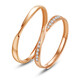 CHINA GOLD 18k color gold Mobius couple ring rose gold ring Valentine's Day birthday gift for girlfriend and wife 18k color gold ring men's ring about 1.4g