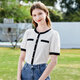 Betu women's summer new shirt French style round neck elegant commuting shirt women 2303T54 off-white S