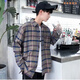 Linxi (Linxi) Frühlings- und Sommerplaid -Hemd Männer loser koreanischer Stil Chic Trendy Teen Long Sleeve Shirt Dünne Jacke 829%23 rot 3xl
