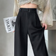 Rote Dragonfly High-End-Anzughose für Frauen in Frühlings- und Frühlingshosen Hosen hohe Taille, drapierte gerade Beinhosen plus Samt-Hose Casual Hosen 6636# ku Wolle Aprikosenhosen plus Samt [vorgeschlagen 91-102jin [Jin gleichen 0,5 kg]]]