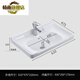 Chuangjingyi chooses wash basin, wash basin, wash basin, laundry basin, countertop wash basin, sink, single basin, bathroom, integrated ceramic basin, nano-glazed 70*48 horn basin + drain parts
