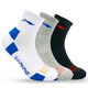 Li Ning chaussettes de sport professionnelles chaussettes en coton pour hommes chaussettes de badminton de course absorbant la transpiration fitness fitness chaussettes de course quatre saisons antidérapantes blanc bleu + blanc noir + blanc printemps et été section mince 35-40 mètres