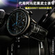 Angepasst an Armani Black Warrior AR60007 60008 60012 1509 11242 Herren-Leder-Uhren-Bambus-Gelenkmuster Schwarz-Rose Gold Pin 22mm
