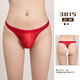 Sexy sexy underwear men's elastic briefs thong tight transparent breathable temptation men's underwear black red one size