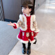 Mickey Superman Children's Clothes Girls Suit Winter Clothes Thickened Children's Suit New Year's Eve Clothes Baby Girl Western Style Jacket Skirt Two-piece Set Fluid Red 110 Size Recommended Height 95-105cm