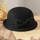 PTAH2024 autumn and winter new style dome shaped top hat sheep wool curled retro warm fashion beret hat black