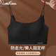 COTTONDNA Women's Underwear [2-Pack] Cotton Beautiful Back Seamless Underwear Thin Wireless Sports Vest Bandeau Bra