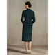 
Pink blue wardrobe fashion commuting temperament fake skirt autumn and winter new style numb suit dress 535L687 turquoise green S