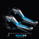 Zhengcheng is suitable for Chunfeng 250SR 450 brake ox horn 675 NK250 150 clutch handle MY22 modification Titanium + Blue + Titanium [Order Notes Model] One pair