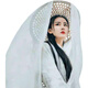Esqtjf Ancient Style Cosplay Hut Altes Kostüm Hanfu Fairy Hut weibliche Heldhut Film Vorhang Zaun Sonnenschutz Frau Weißer gewöhnlicher Stil Gaze Länge 70 cm mit Hut
