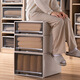 Shantou linun tiroir de rangement épais tabot de rangement japonais boîte de rangement boîte à chaussures ménagers rangement armoire armoire armoire armoire boîte de rangement (un paquet de gris de riz) Cadre extérieur gris de riz + tirage transparent 45-3523 profondeur 45 largeur 35 hauteur * 23cm