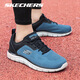 
SKECHERS men's lightweight running shoes breathable and comfortable 2024 summer light running shoes men's sports shoes blue/black -698 40 /7.5/255mm