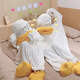 Youshi Fei Shark Couple Pajamas Autumn and Winter Thickened Coral Velvet One-piece Sleeping Bag Cute and Funny Men and Women Social Horror Nightgown JS Velvet #4840 Shark (Including Shoes) 3XL Male 180-200Jin Jin is equal to 0.5 kg
