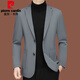 皮尔卡丹（pierre cardin）休闲西装男新款男士西服中年单西春秋夹克外套修身爸爸上衣 藏蓝ZJ9889 L 175