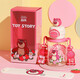 Taza de oso (beddybear) bebida doble taza de agua para niños taza de plástico resistente a alta temperatura portátil gran capacidad para estudiante copa de paja 680 ml de fresa oso de fresa