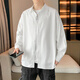 Foss Phil长袖衬衫男士秋冬季港风休闲衬衣百搭简约打底衫外套7304白色L
