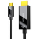 Shengwei Type-C à HDMI Convertisseur 4K Adaptateur Apple 16/15 Huawei P60 ordinateur portable / téléphone mobile Monitor Cable / TV Écran Projection de 1,8 mètres ACh1018G