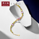 Chow Tai Fook ENZO 18K gold colorful gemstone diamond bracelet for women 17.5cm EZV8787