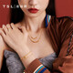 Xie Ruilin (TSL) gold necklace, foot gold 5G simple clavicle chain, women's gift gift XK683, about 3.35g