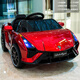 Funbaobao children's electric car four-wheel sports car toy car that can seat a child, baby, baby, charging and driving remote control car Rouge powder four-wheel drive + self-driving remote control + music and lighting