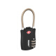 RESET small combination lock padlock TSA overseas luggage bag lock tool box locker door lock steel wire black 075