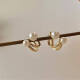 YYEU two-wear imitation pearl high-end shell bead earrings, simple and trendy earrings, pearl earrings