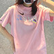 Nike (Nike) à manches courtes 2025 Summer Sportswear à la mode lâche rond rond T-shirt à moitié à manches décontractés FJ7714-690 ROSE S