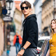 
Mr. Bu Bu webbing hooded sweatshirt for men 2025 spring and autumn letter pattern design loose top KT15738 graphite black 3XL (190)