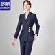 ROMON high-end navy blue business suit for women spring new fashion suit jacket business temperament formal wear navy suit + trousers S