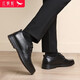 Rote Libellefly Herrenschuhe flach vielseitig viel lässige lässige schuhe Männer runden Zehengeschäft formelle Lederschuhe Männer WTA306871 Black 42